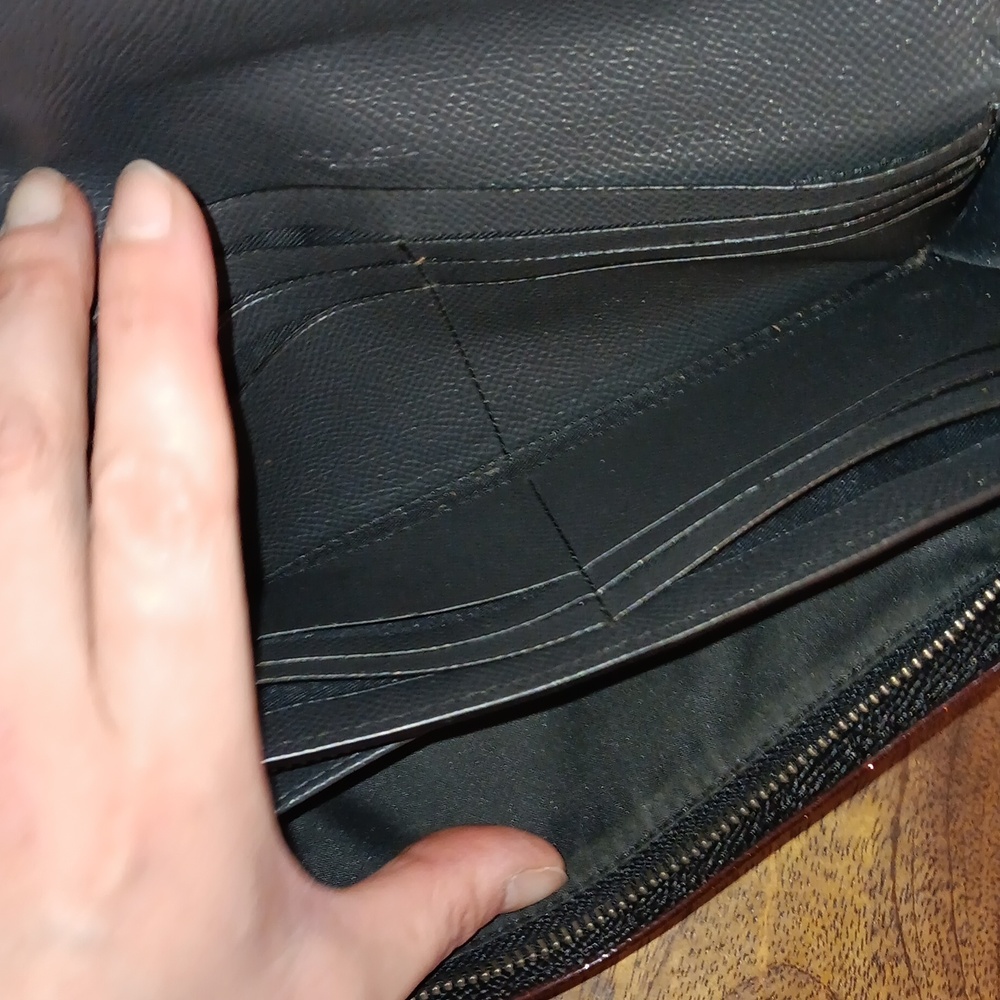 Coach Black Bear Fuzz Slim Envelope Wallet - Picture 8 of 14